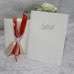 Trifold Wedding Invitation Card with Ribbon Bow Greeting Card with Lace Decoration 
